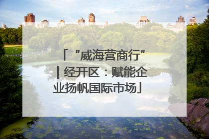“威海营商行”｜经开区：赋能企业扬帆国际市场