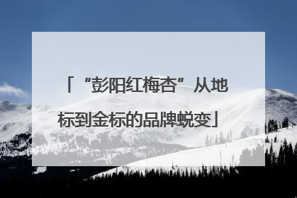 “彭阳红梅杏”从地标到金标的品牌蜕变