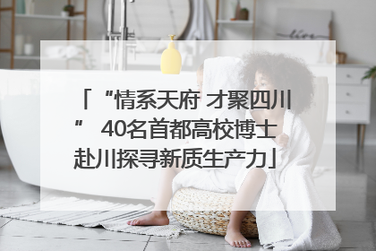 “情系天府 才聚四川” 40名首都高校博士赴川探寻新质生产力