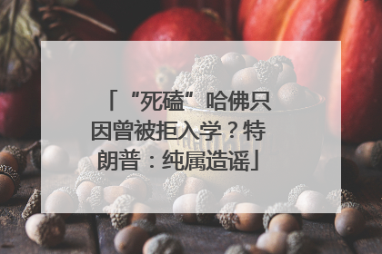 “死磕”哈佛只因曾被拒入学？特朗普：纯属造谣