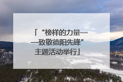 “榜样的力量——致敬德阳先锋”主题活动举行