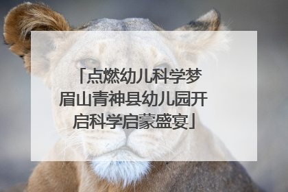点燃幼儿科学梦 眉山青神县幼儿园开启科学启蒙盛宴