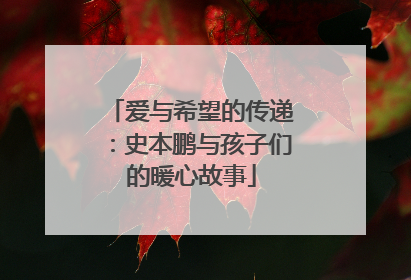 爱与希望的传递：史本鹏与孩子们的暖心故事