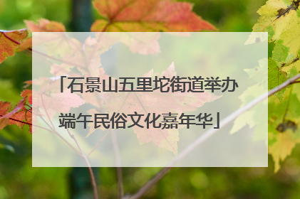 石景山五里坨街道举办端午民俗文化嘉年华