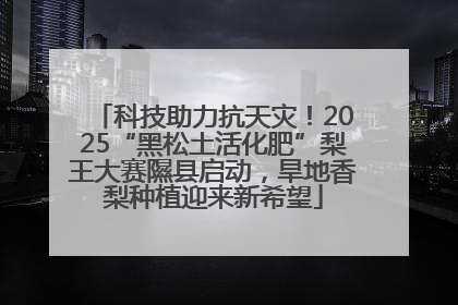 科技助力抗天灾！2025“黑松土活化肥”梨王大赛隰县启动，旱地香梨种植迎来新希望