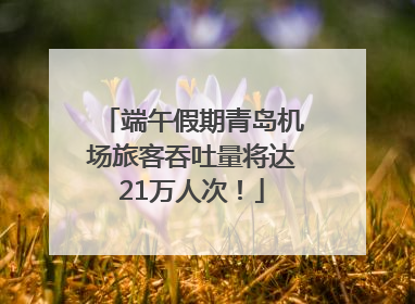 端午假期青岛机场旅客吞吐量将达21万人次！