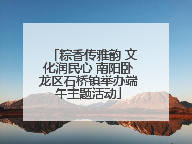 粽香传雅韵 文化润民心 南阳卧龙区石桥镇举办端午主题活动