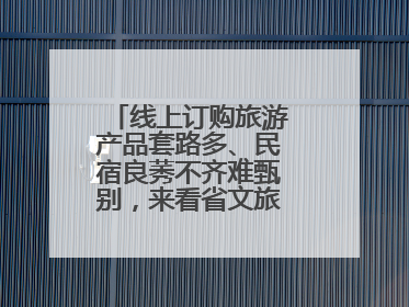 线上订购旅游产品套路多、民宿良莠不齐难甄别，来看省文旅厅如何回应？