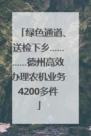 绿色通道、送检下乡…………德州高效办理农机业务4200多件