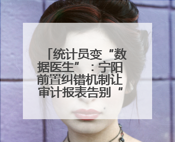 统计员变“数据医生”：宁阳前置纠错机制让审计报表告别“带病上岗”