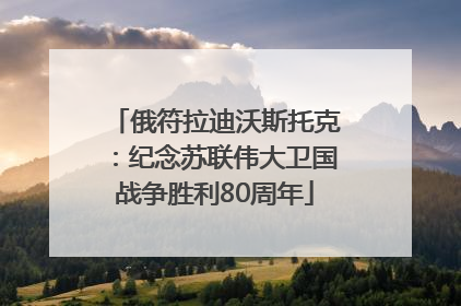 俄符拉迪沃斯托克：纪念苏联伟大卫国战争胜利80周年