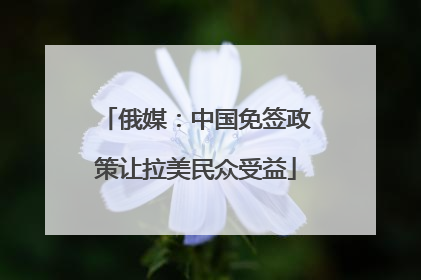 俄媒：中国免签政策让拉美民众受益
