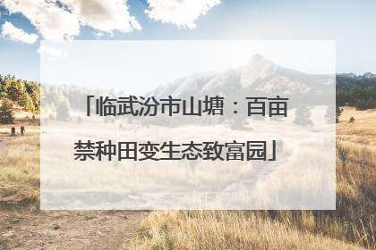 临武汾市山塘：百亩禁种田变生态致富园