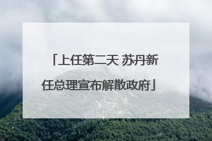 上任第二天 苏丹新任总理宣布解散政府