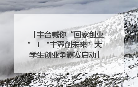 丰台喊你“回家创业”！“丰翼创未来”大学生创业争霸赛启动