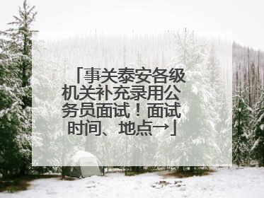 事关泰安各级机关补充录用公务员面试！面试时间、地点→