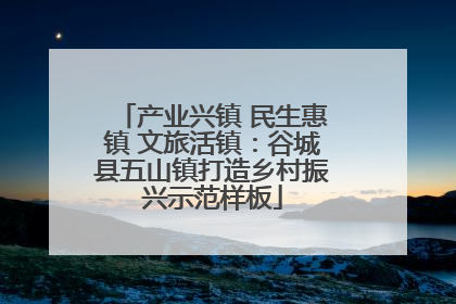 产业兴镇 民生惠镇 文旅活镇：谷城县五山镇打造乡村振兴示范样板
