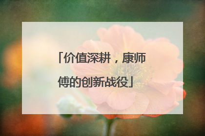 价值深耕，康师傅的创新战役