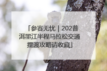 参赛无忧｜202普洱墨江半程马拉松交通摆渡攻略请收藏