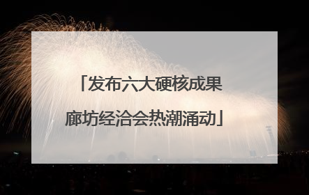 发布六大硬核成果 廊坊经洽会热潮涌动