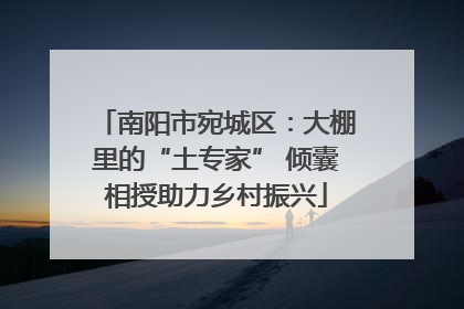 南阳市宛城区：大棚里的“土专家” 倾囊相授助力乡村振兴