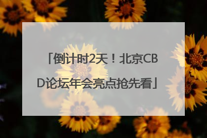 倒计时2天！北京CBD论坛年会亮点抢先看