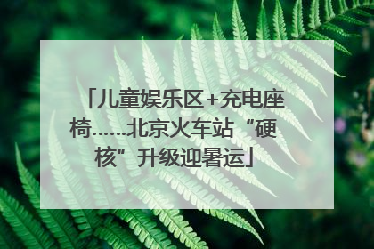 儿童娱乐区+充电座椅……北京火车站“硬核”升级迎暑运
