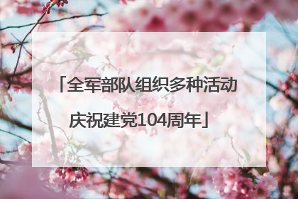 全军部队组织多种活动庆祝建党104周年