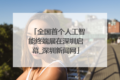全国首个人工智能终端展在深圳启幕_深圳新闻网