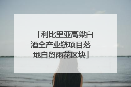 利比里亚高粱白酒全产业链项目落地自贸雨花区块