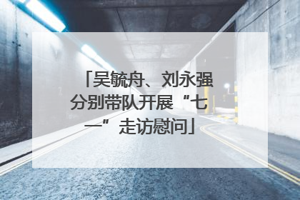 吴毓舟、刘永强分别带队开展“七一”走访慰问