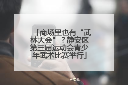 商场里也有“武林大会”？静安区第三届运动会青少年武术比赛举行