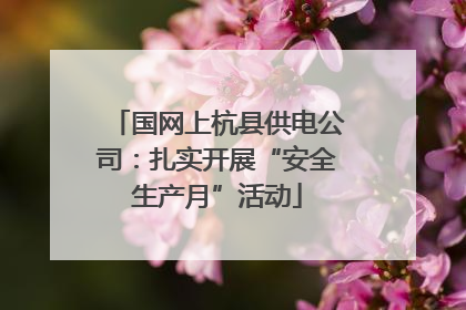 国网上杭县供电公司：扎实开展“安全生产月”活动