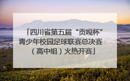 四川省第五届“贡嘎杯”青少年校园足球联赛总决赛（高中组）火热开赛
