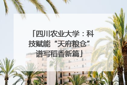 四川农业大学:科技赋能“天府粮仓”谱写稻香新篇