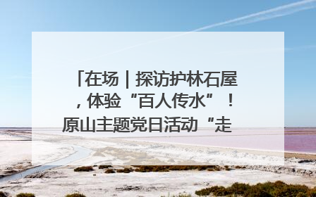 在场｜探访护林石屋，体验“百人传水”！原山主题党日活动“走新”更“走心”