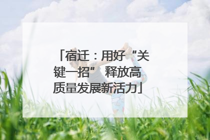 宿迁：用好“关键一招” 释放高质量发展新活力