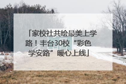 家校社共绘最美上学路！丰台30校“彩色学安路”暖心上线