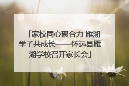 家校同心聚合力 雁湖学子共成长——怀远县雁湖学校召开家长会