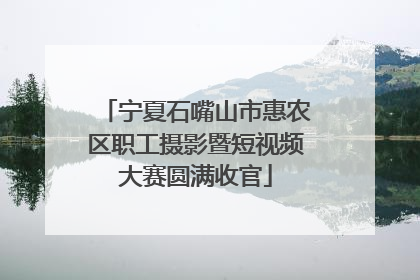 宁夏石嘴山市惠农区职工摄影暨短视频大赛圆满收官