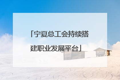 宁夏总工会持续搭建职业发展平台