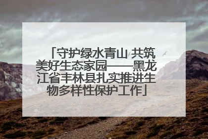 守护绿水青山 共筑美好生态家园——黑龙江省丰林县扎实推进生物多样性保护工作