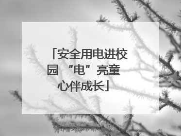 安全用电进校园 “电”亮童心伴成长