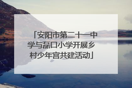 安阳市第二十一中学与磊口小学开展乡村少年宫共建活动