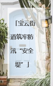 宝云街道筑牢防汛“安全堤”