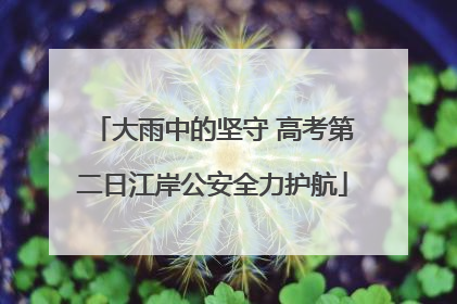 大雨中的坚守 高考第二日江岸公安全力护航