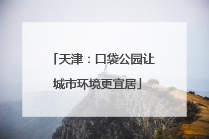 天津：口袋公园让城市环境更宜居
