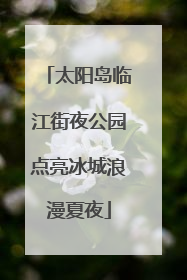 太阳岛临江街夜公园点亮冰城浪漫夏夜