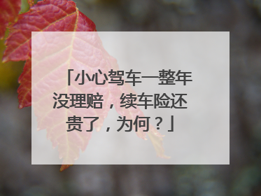 小心驾车一整年没理赔，续车险还贵了，为何？