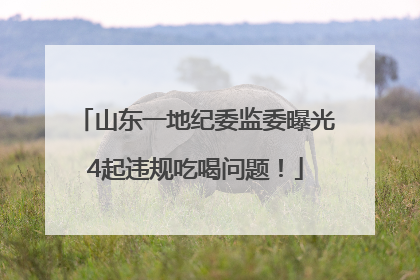 山东一地纪委监委曝光4起违规吃喝问题！